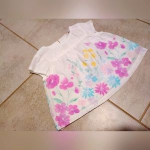 Floral Print Cotton Top Baby Girl 3-6mo